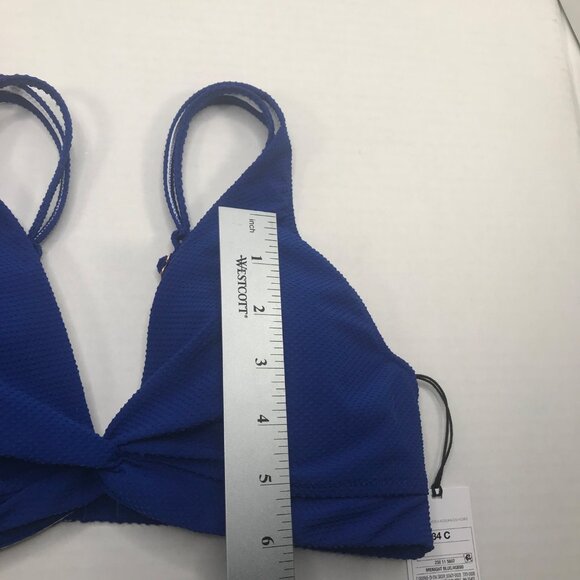 Shade And Shore Women's Size 34C Lined Triangle Bikini Swim Top Blue New - Picture 10 of 12